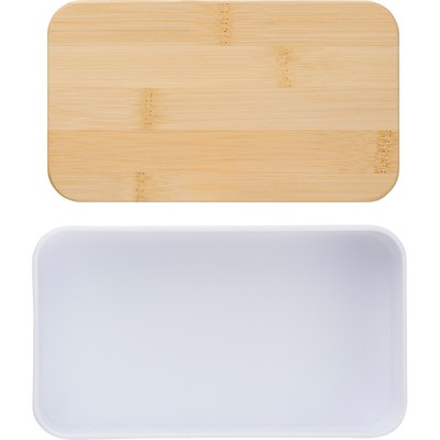 Lunch boxes 2 in 1, 2x400 ml, bamboo lid, cutlery