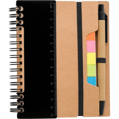 Marque-pages, carnet, notes autocollantes, stylo bille