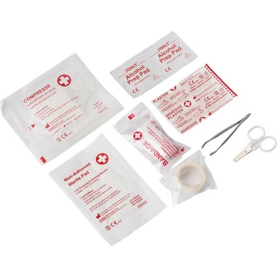 First aid kit in pouch, 11 pcs
