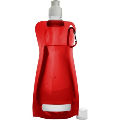 Trinkflasche 420 ml mit Karabinerhaken, faltbar