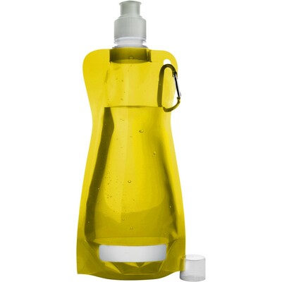 Foldable water bottle 420 ml with carabiner clip