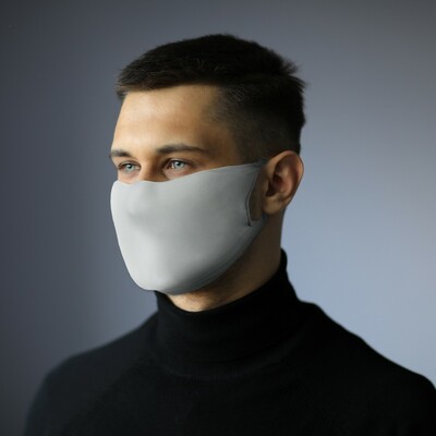 Reusable face mask with filter space and silver ions