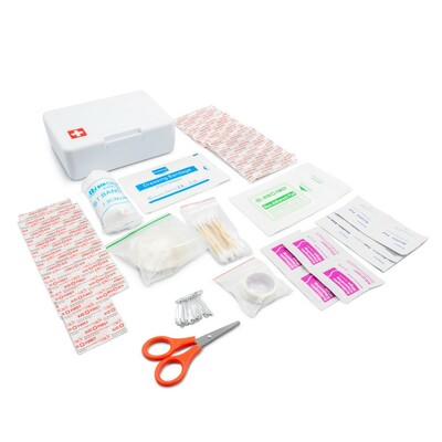 First aid kit in plastic case, 65 pcs | Ramona