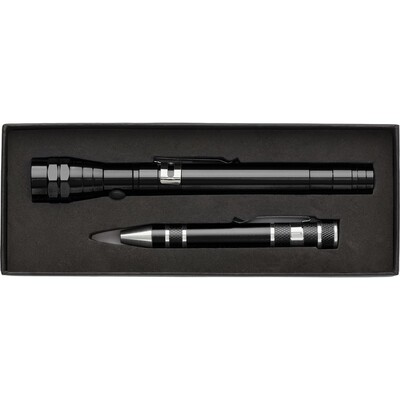 Tool set, screwdriver, 8 bits, 3 LED telescopic torch